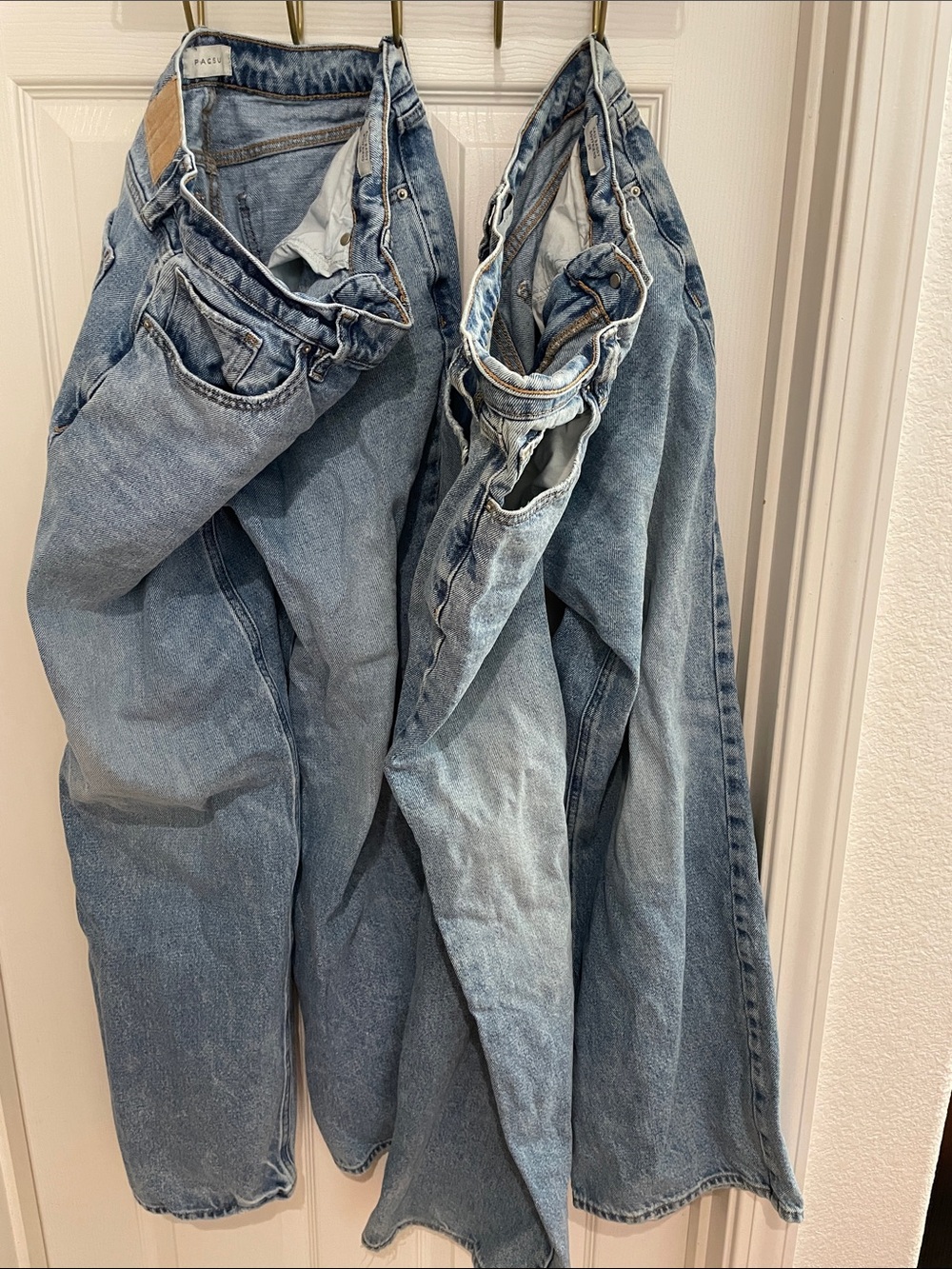 PacSun Light Blue Two-Tone Boyfriend Jeans